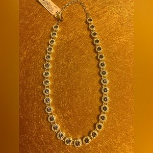 New Anne Klein silver necklace with blue stones necklace